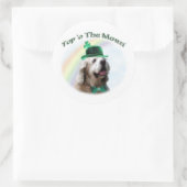 Cocker Spaniel Top of the Morn'; St. Patrick's dag Ronde Sticker (Tas)