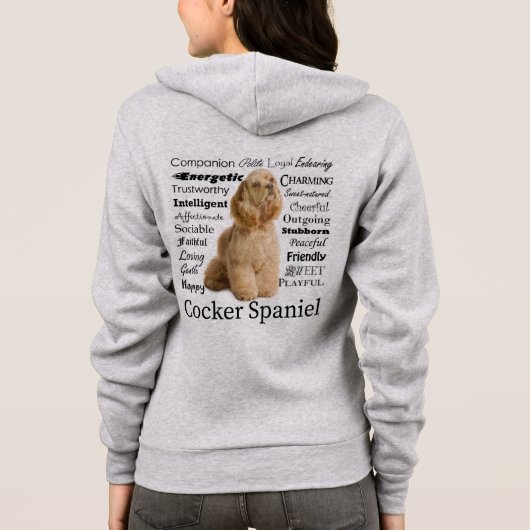 Cocker Spaniel Trait Hoodie (Achterkant)