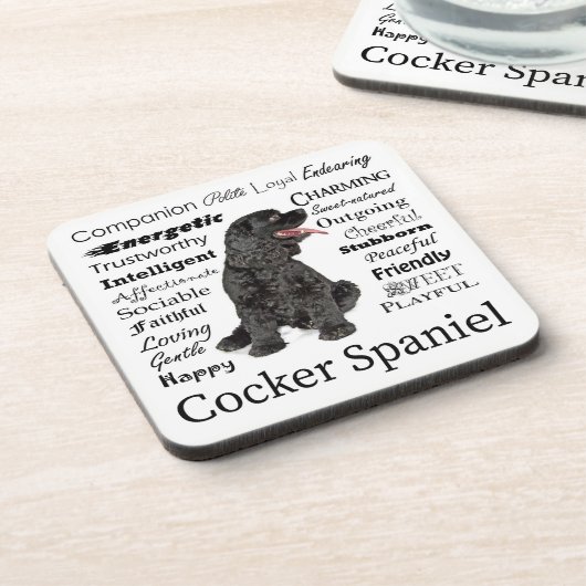Cocker Spaniel Traits Onderzetters (Linkerzijde)