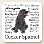 Cocker Spaniel Traits Onderzetters (Voorkant)