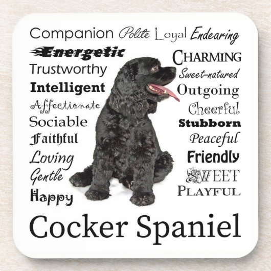 Cocker Spaniel Traits Onderzetters (Voorkant)