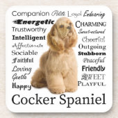 Cocker Spaniel Traits Onderzetters (Voorkant)