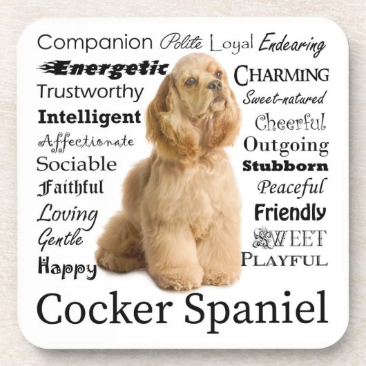 Cocker Spaniel Traits Onderzetters (Voorkant)