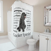 Cocker Spaniel Traits Showgordijn Douchegordijn (In situ)