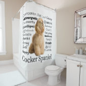 Cocker Spaniel Traits Showgordijn Douchegordijn (In situ)