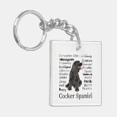Cocker Spaniel Traits Sleutelhanger (Voorkant Links)