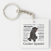 Cocker Spaniel Traits Sleutelhanger (Voorkant)