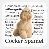 Cocker Spaniel Traits Stickers (Voorkant)
