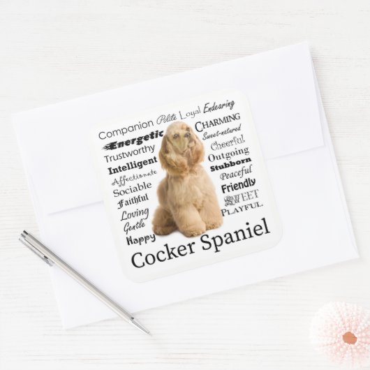 Cocker Spaniel Traits Stickers (Envelop)