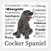Cocker Spaniel Traits Stickers (Voorkant)