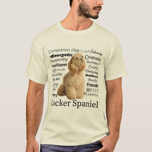 Cocker Spaniel Traits T-Shirt (Voorkant)
