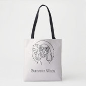 Cocker Spaniel Tropische Tote Tas (Voorkant)