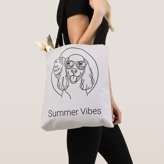 Cocker Spaniel Tropische Tote Tas (Dichtbij)