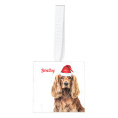 Cocker Spaniel Twee Foto Vakantie Kubus Ornament (Voorkant)