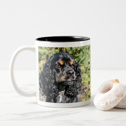 Cocker Spaniel Tweekleurige Koffiemok (Met donut)