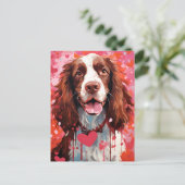 Cocker Spaniel Valentijnsdag Briefkaart (Staand voorkant)