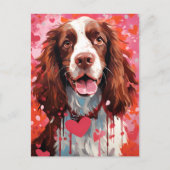 Cocker Spaniel Valentijnsdag Briefkaart (Voorkant)