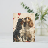 Cocker spaniel Valentijnsdag Briefkaart (Staand voorkant)