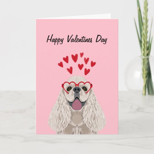 Cocker Spaniel Valentijnse Card - valentijnen voor Feestdagen Kaart (Voorkant)