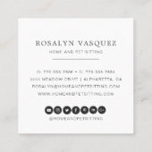 Cocker Spaniel | Vergaderingen voor thuis en huish Vierkante Visitekaartje (Achterkant)