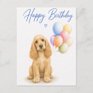 Cocker Spaniel Verjaardag Briefkaart