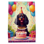 Cocker Spaniel Verjaardagsfeest Medium Cadeauzakje (Achterkant)