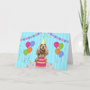 Cocker Spaniel Verjaardagsvakantie Kaart