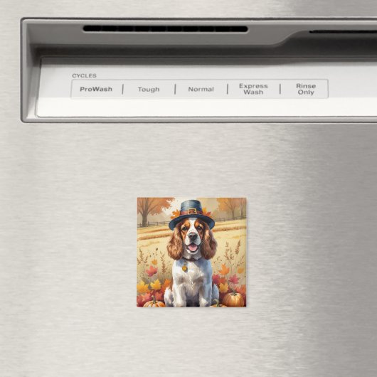 Cocker Spaniel verlaat Thanksgiving Magneet (Insitu (Vaatwasser))