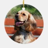Cocker Spaniel-versiering Keramisch Ornament (Achterkant)