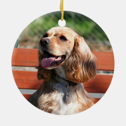 Cocker Spaniel-versiering Keramisch Ornament (Achterkant)