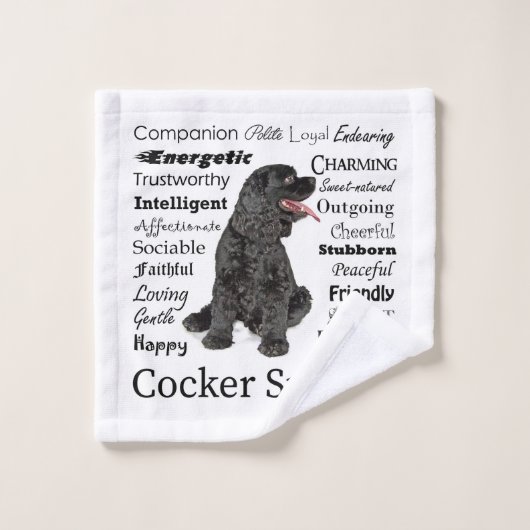 Cocker Spaniel vertrekt doekdoekset Bad Handdoek (Wasdoekje)