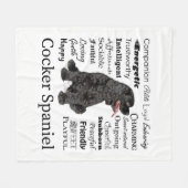 Cocker Spaniel vertrekt met ventilatorbak Fleece Deken (Voorkant (Horizontaal))