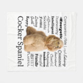 Cocker Spaniel vertrekt met ventilatorbak Fleece Deken (Voorkant (Horizontaal))