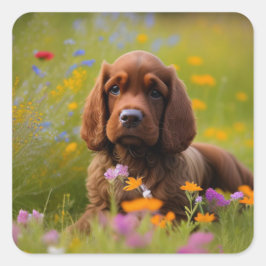 Cocker Spaniel Vierkante Sticker