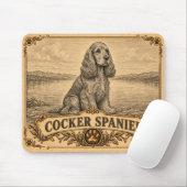 Cocker Spaniel, Vintage Heritage Dog Muismat (Met muis)