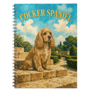 Cocker Spaniel, Vintage Waterverf Honden Kunst Notitieboek