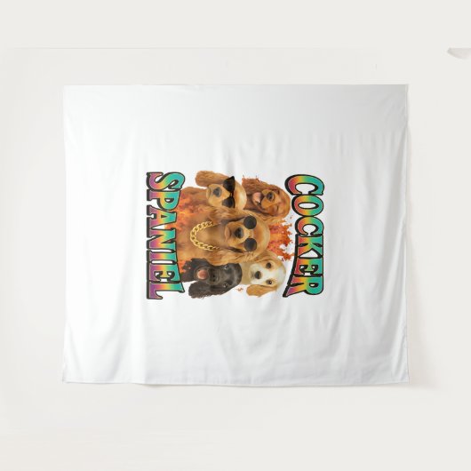 Cocker Spaniel Wandkleed (Voorkant (horizontaal))