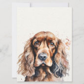 Cocker Spaniel Watercolor Kaart (Voorkant)