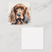 Cocker Spaniel Watercolor Notitiekaartje (Voorkant / Achterkant)