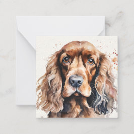 Cocker Spaniel Watercolor Notitiekaartje