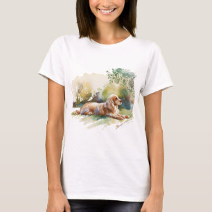 Cocker Spaniel Waterverf Kunst T-shirt