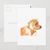 Cocker Spaniel Wenskaart, Aquarel Briefkaart (Voorkant / Achterkant)
