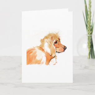 Cocker Spaniel Wenskaart, Aquarel Kaart