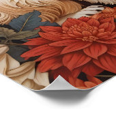 Cocker Spaniel William Morris geïnspireerd Floral Poster (Hoek)