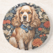 Cocker Spaniel William Morris geïnspireerd Floral