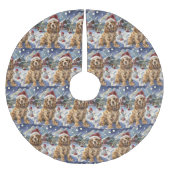 Cocker Spaniel Winter Wonderland Christmas Joy Kerstboom Rok (Voorkant)