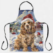 Cocker Spaniel Winter Wonderland Christmas Joy Schort (Voorkant)