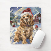 Cocker Spaniel Winter Wonderland Kerstvreugde Muismat (Met muis)