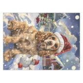 Cocker Spaniel Winter Wonderland Kerstvreugde  Tafelkleed (Voorkant (Horizontaal))