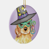 Cocker Spaniel Witch Keramisch Ornament (Rechts)